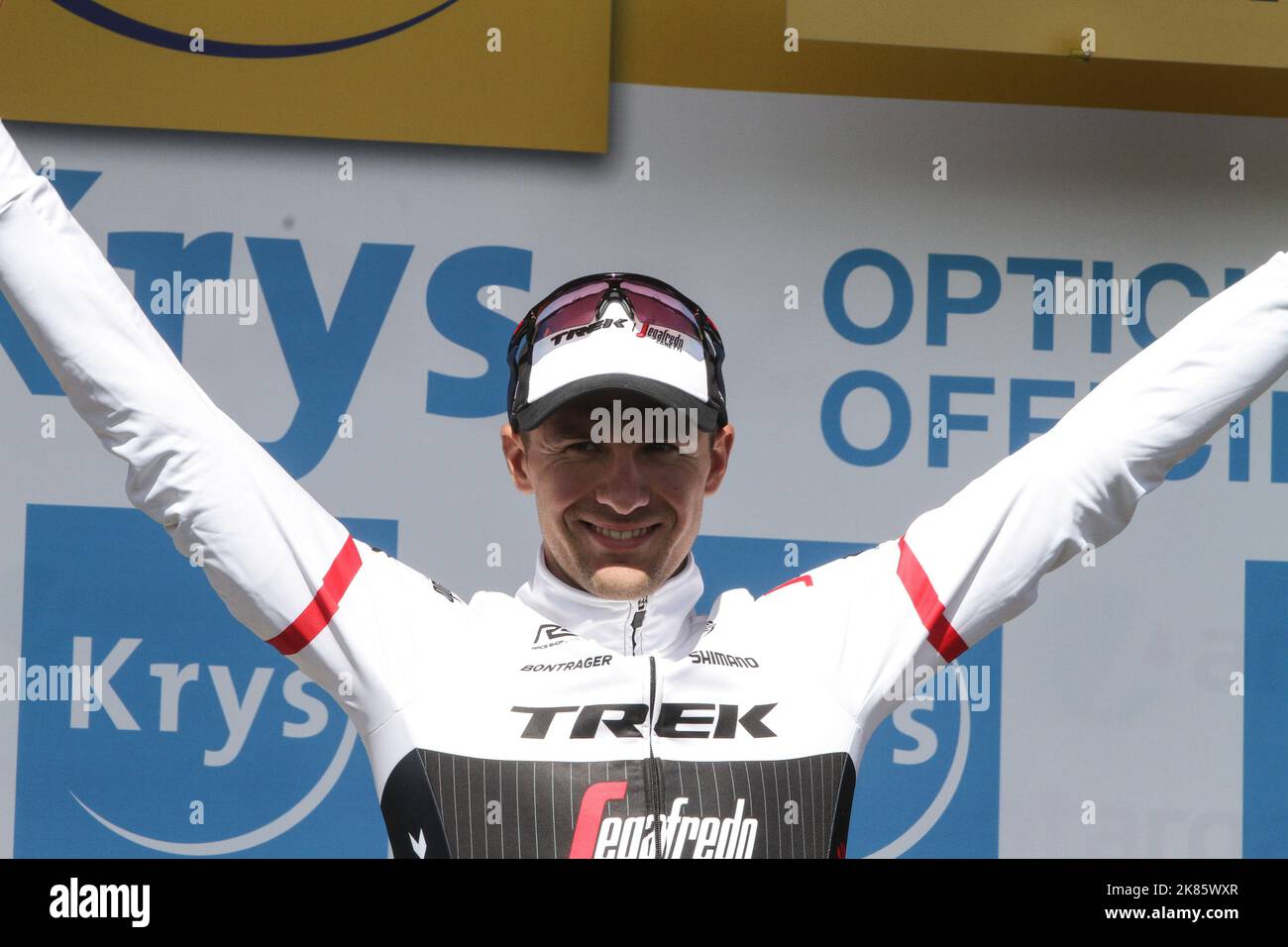 Edward Theuns Belgique Trek prend le meilleur jeune pilote après avoir terminé 5th Banque D'Images