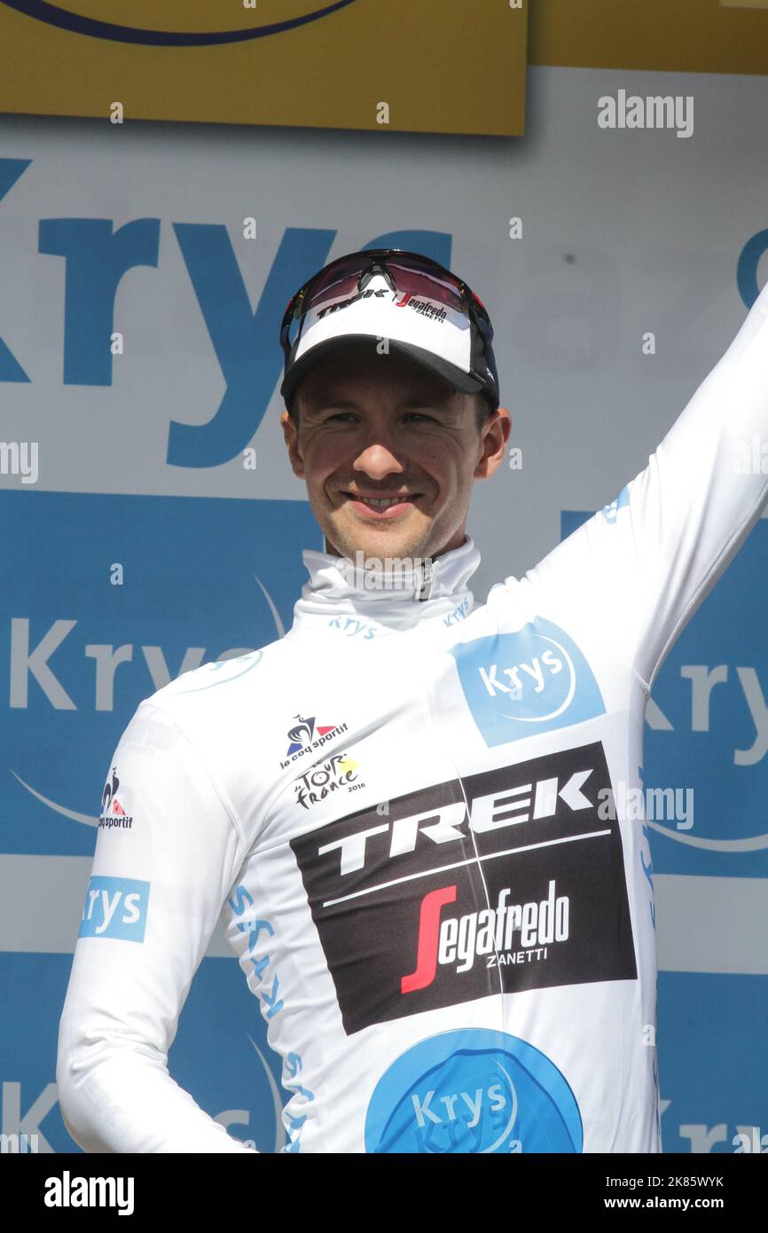 Edward Theuns Belgique Trek prend le meilleur jeune pilote après avoir terminé 5th Banque D'Images