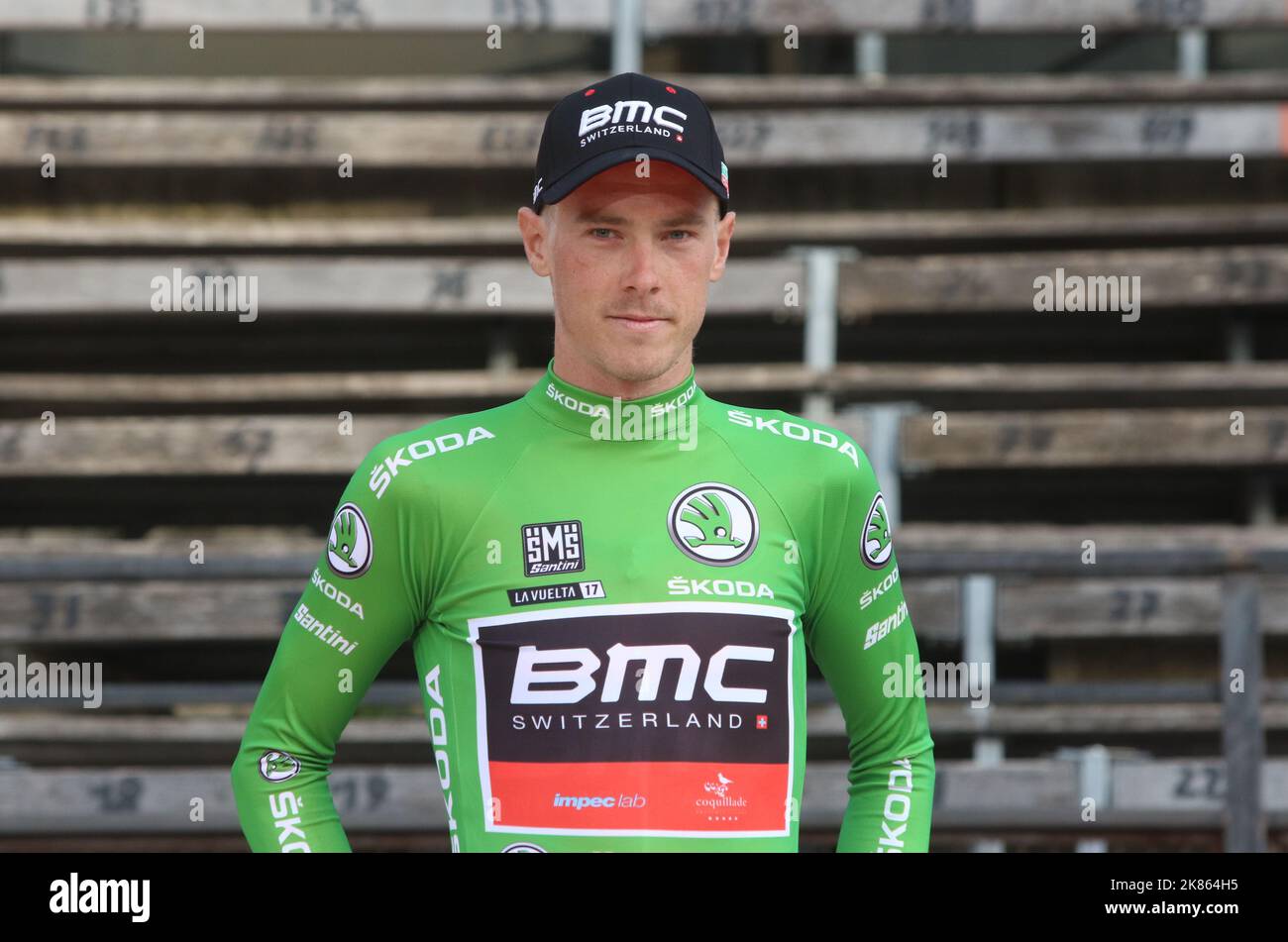 Didier Rohan Rohan Dennis en maillot de leaders dans le procès de temps d'équipe à ...