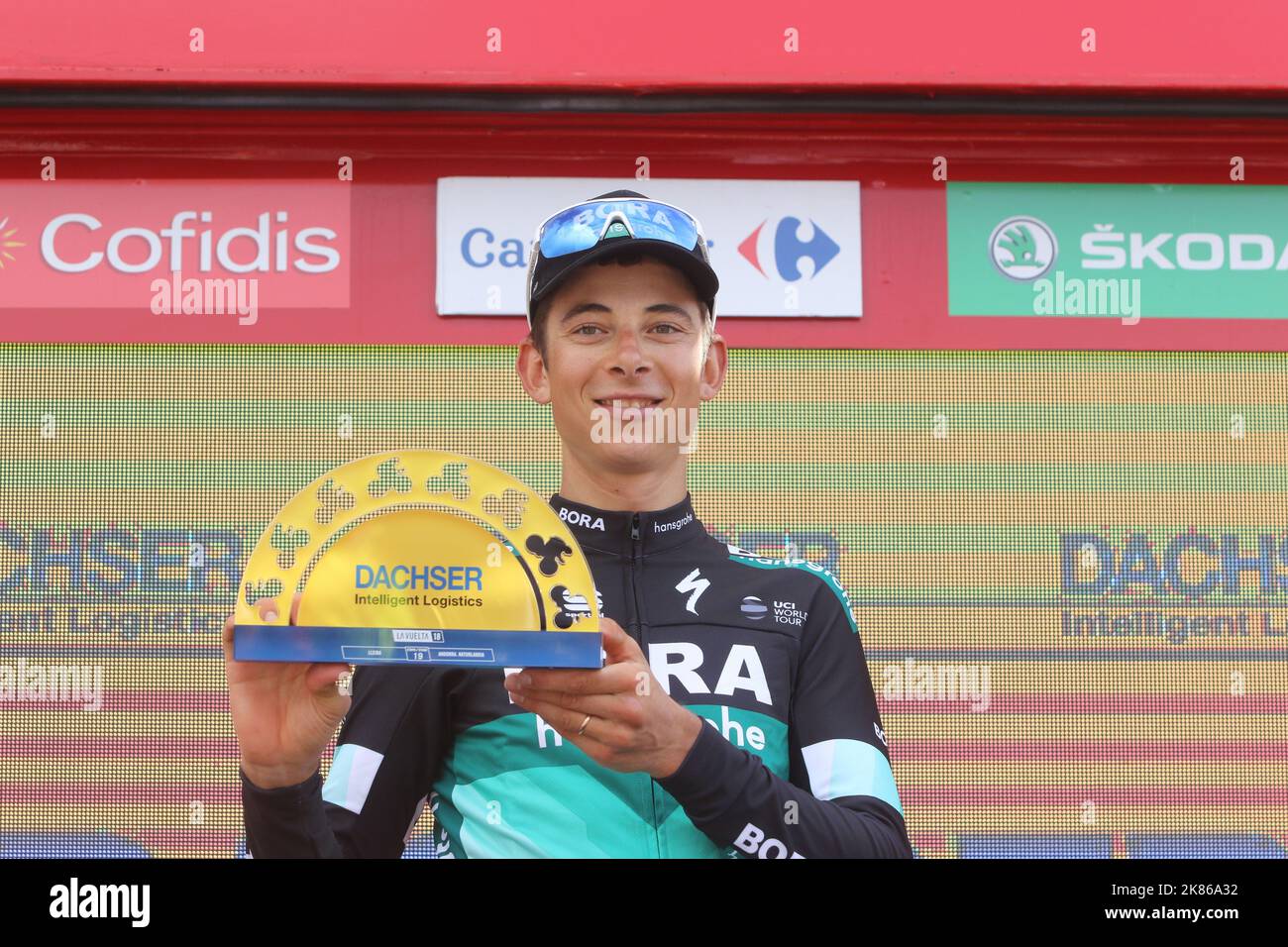 David Formolo de Bora Colelcts lors de la phase 19 de la Vuelta a Espana (Tour d'Espagne) de LLEIDA - COLL DE LA RABASSA sur 14 septembre 2018. Banque D'Images