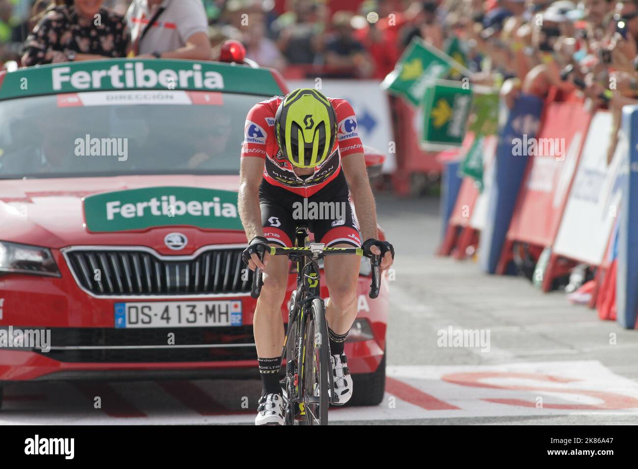 Simon Yates de Mitchelton Scott pendant la phase 19 de la Vuelta a Espana (Tour d'Espagne) de LLEIDA - COLL DE LA RABASSA sur 14 septembre 2018. Banque D'Images