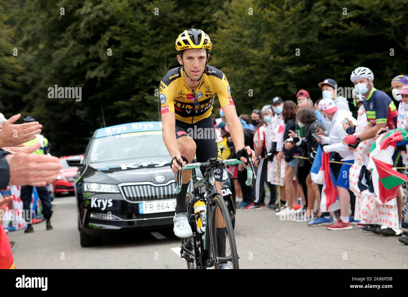 George Bennett de Jumbo-Visma pendant la phase 8 du Tour de France de Cazeres-sur-Garonne à Loudenvielle. Banque D'Images