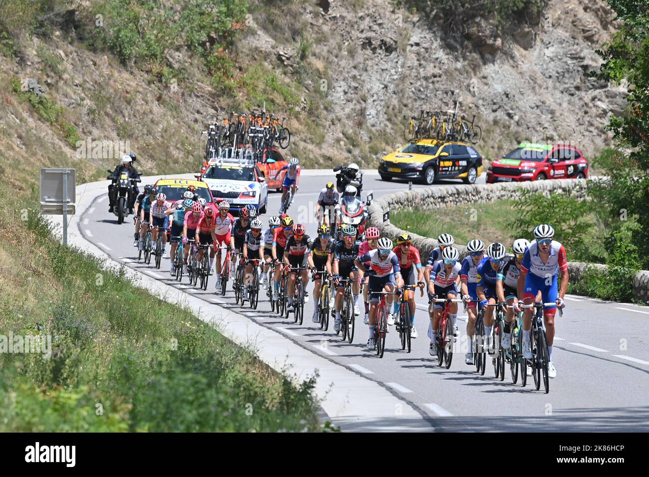 Le Peloton pendant la phase 15 du Tour de France, dimanche 11th juillet 2021. Le crédit photo devrait se lire: David Stockman/GodingImages Banque D'Images