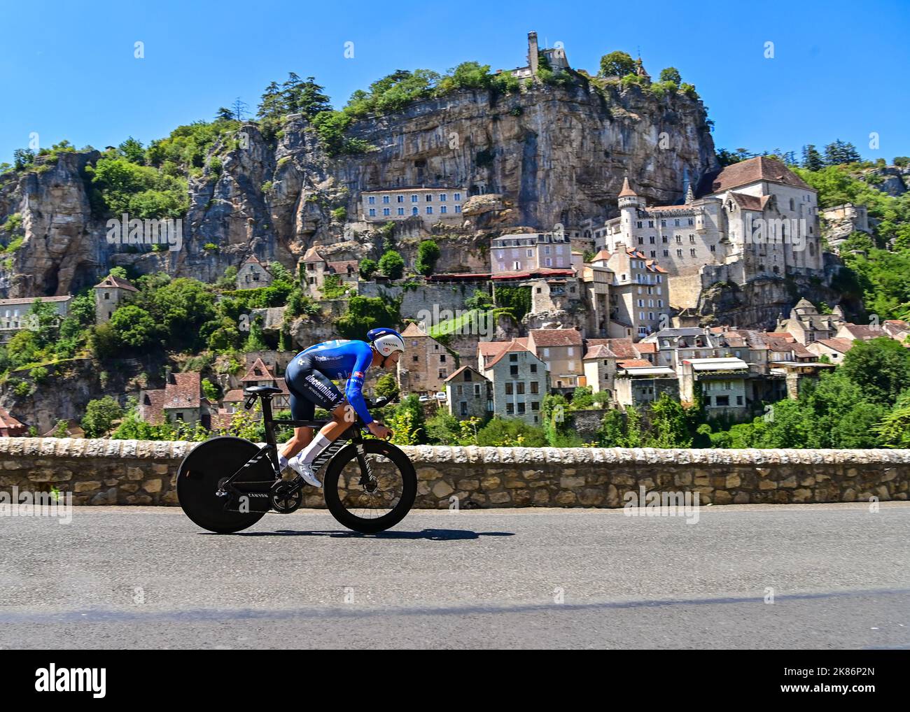 Jasper PHILIPSEN, Alpecin-Deceuninck en action pendant la phase 20 du Tour de France, Lacapelle-Marival à Rocamadour, le samedi 23rd juillet 2022 crédit: Pete Goding/Godingimages/PA Images Banque D'Images