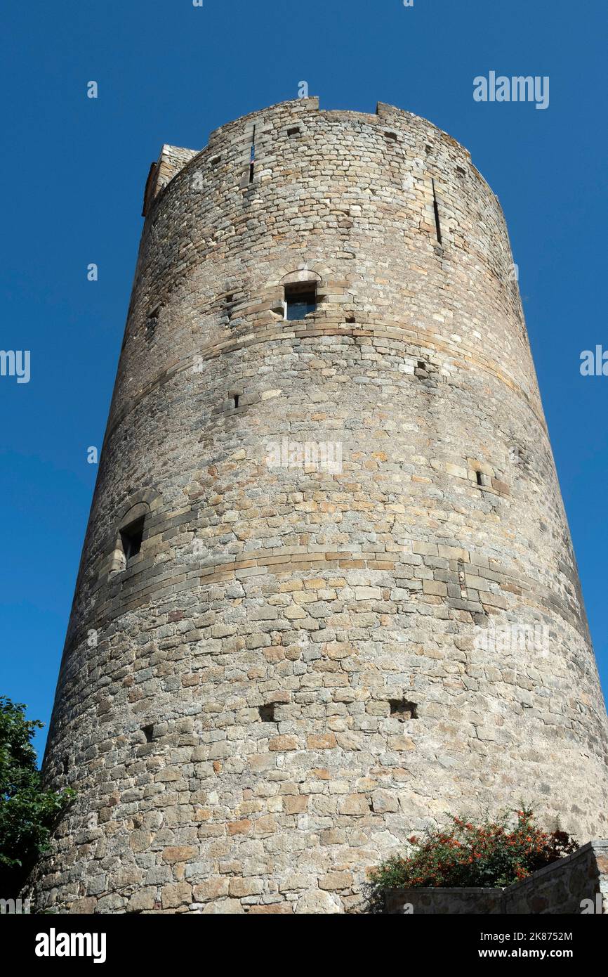 Donjon de Montpeyroux , étiqueté les plus Beaux villages de France, Département Puy de Dome, Auvergne Rhône Alpes, France Banque D'Images
