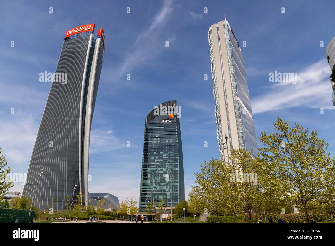 Gratte-ciels, quartier de la vie de Milan, Milan, Lombardie, Italie, Europe Banque D'Images