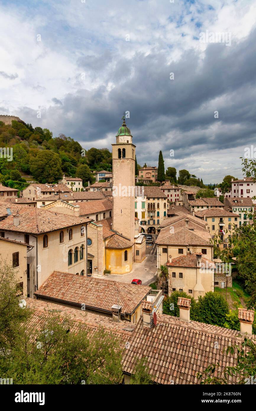 Paysage, Centre historique, Asolo, Trévise, Vénétie, Italie, Europe Banque D'Images