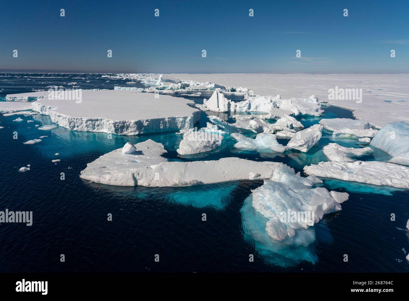 Plateau de glace Larsen B, mer de Weddell, Antarctique, régions polaires Banque D'Images