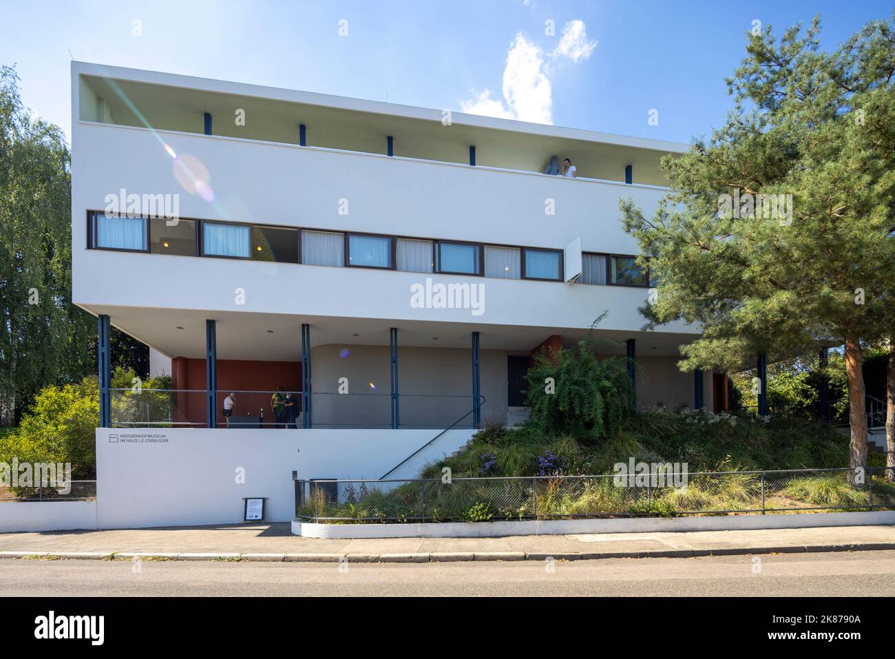Maison en duplex (Musée Weißenhof), le Corbusier et Pierre Jeanneret, Weissenhof Housing Estate, Stuttgart, Allemagne Banque D'Images