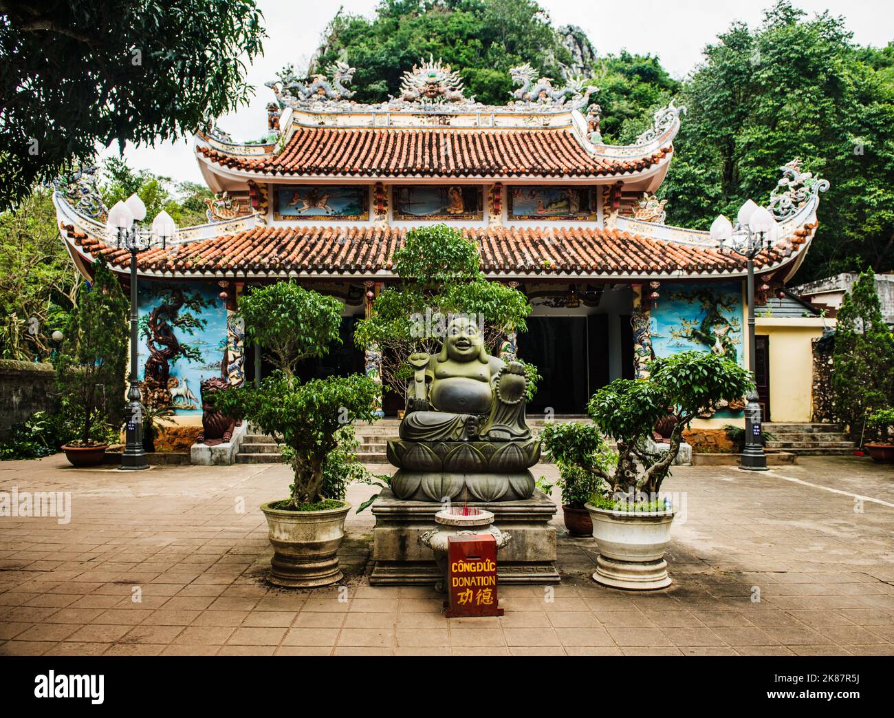 Détail architectural des Marble Mountains, Da Nang City, Vietnam, Asie du Sud-est Banque D'Images