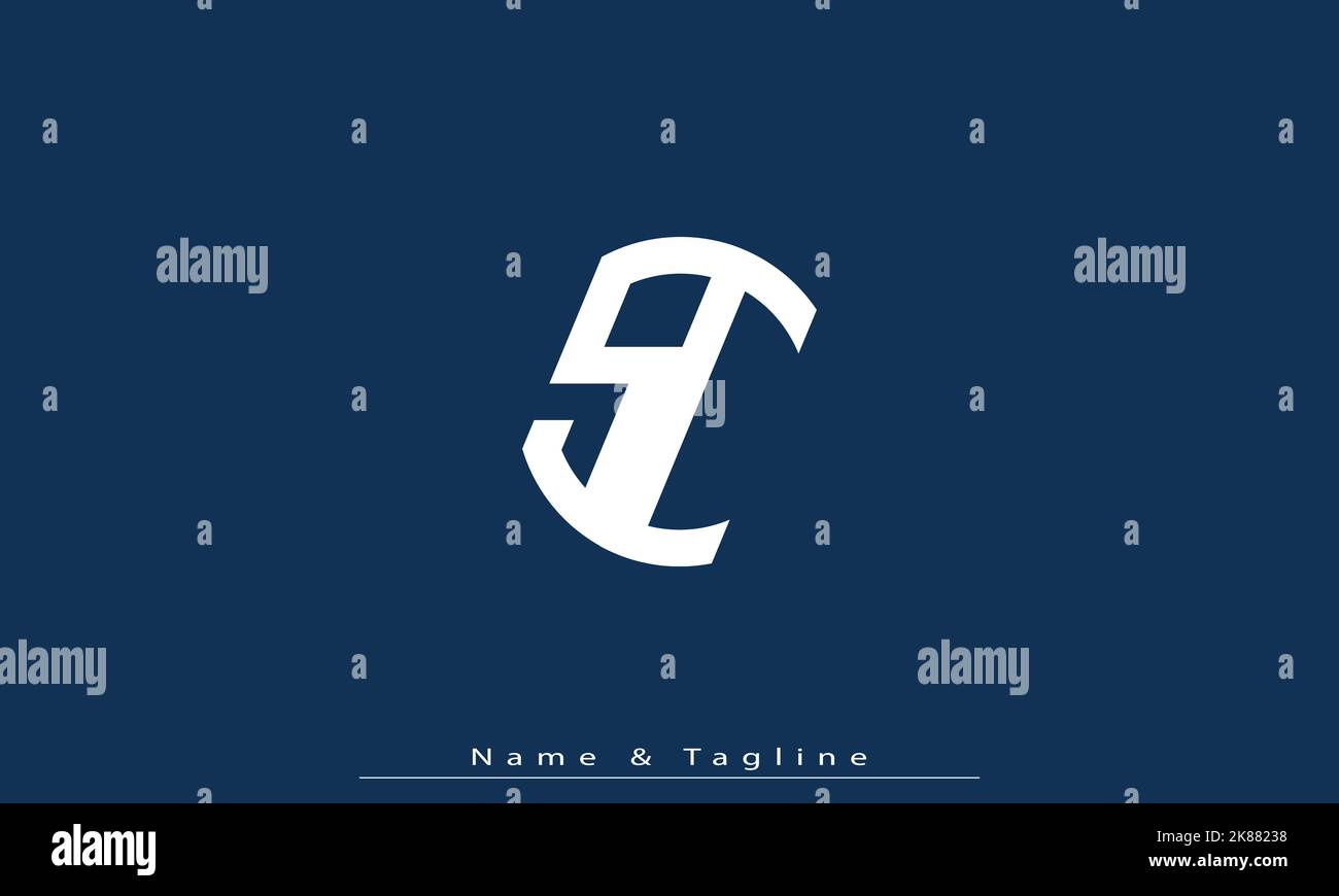 Lettres de l'alphabet initiales Monogram logo SC , CS Illustration de Vecteur