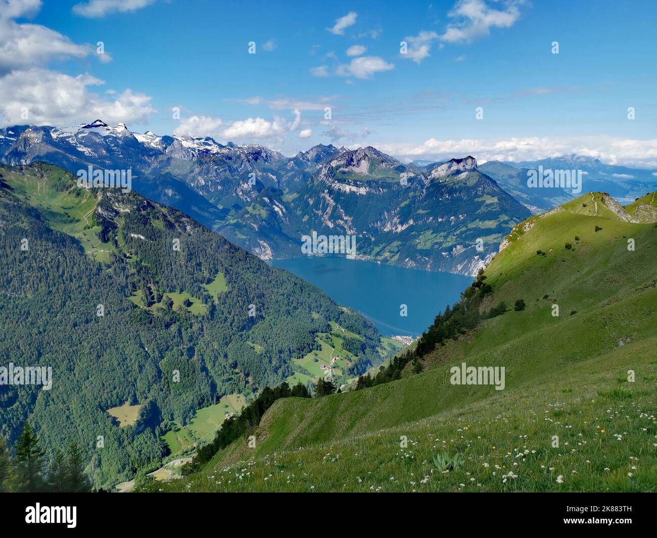 Une vue aérienne de Burgenstock à Stans, Suisse Banque D'Images