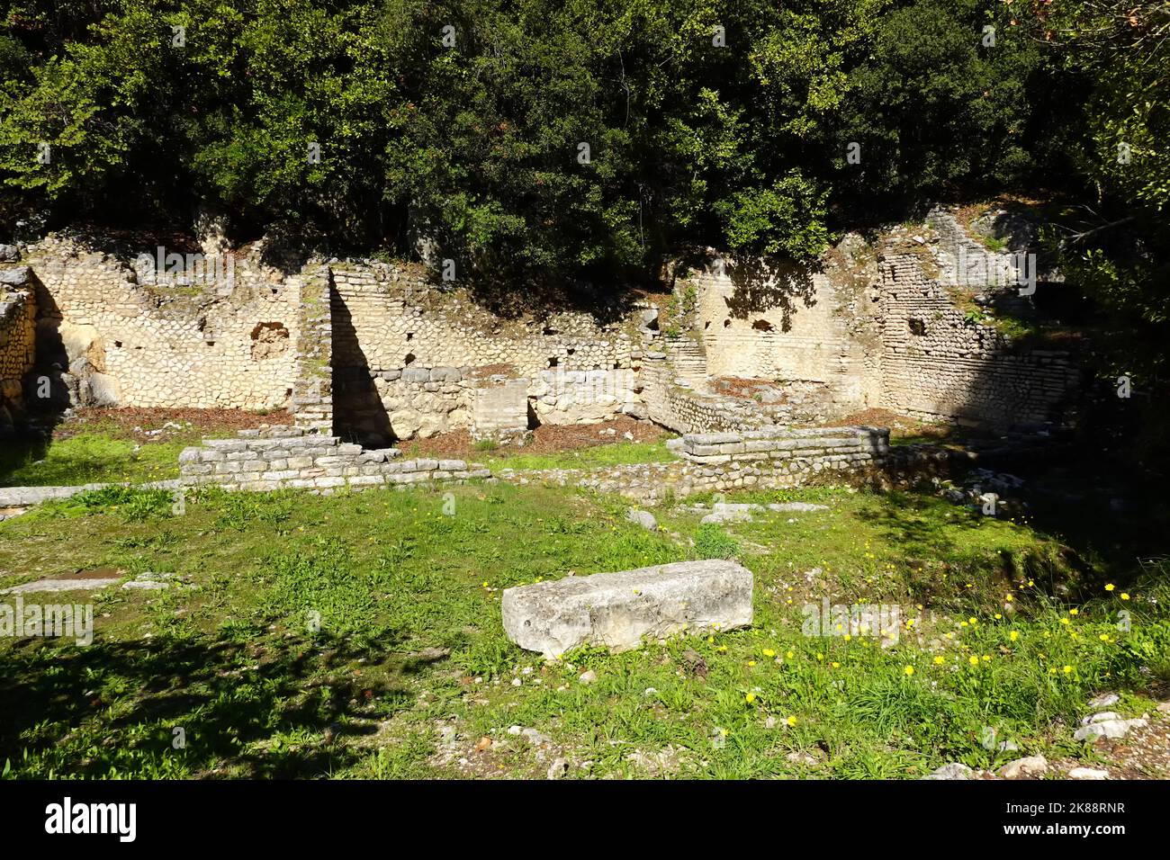 Butrint était une ancienne ville grecque et plus tard romaine et bishoprique à Epirus, site du patrimoine mondial de l'UNESCO, République d'Albanie Banque D'Images