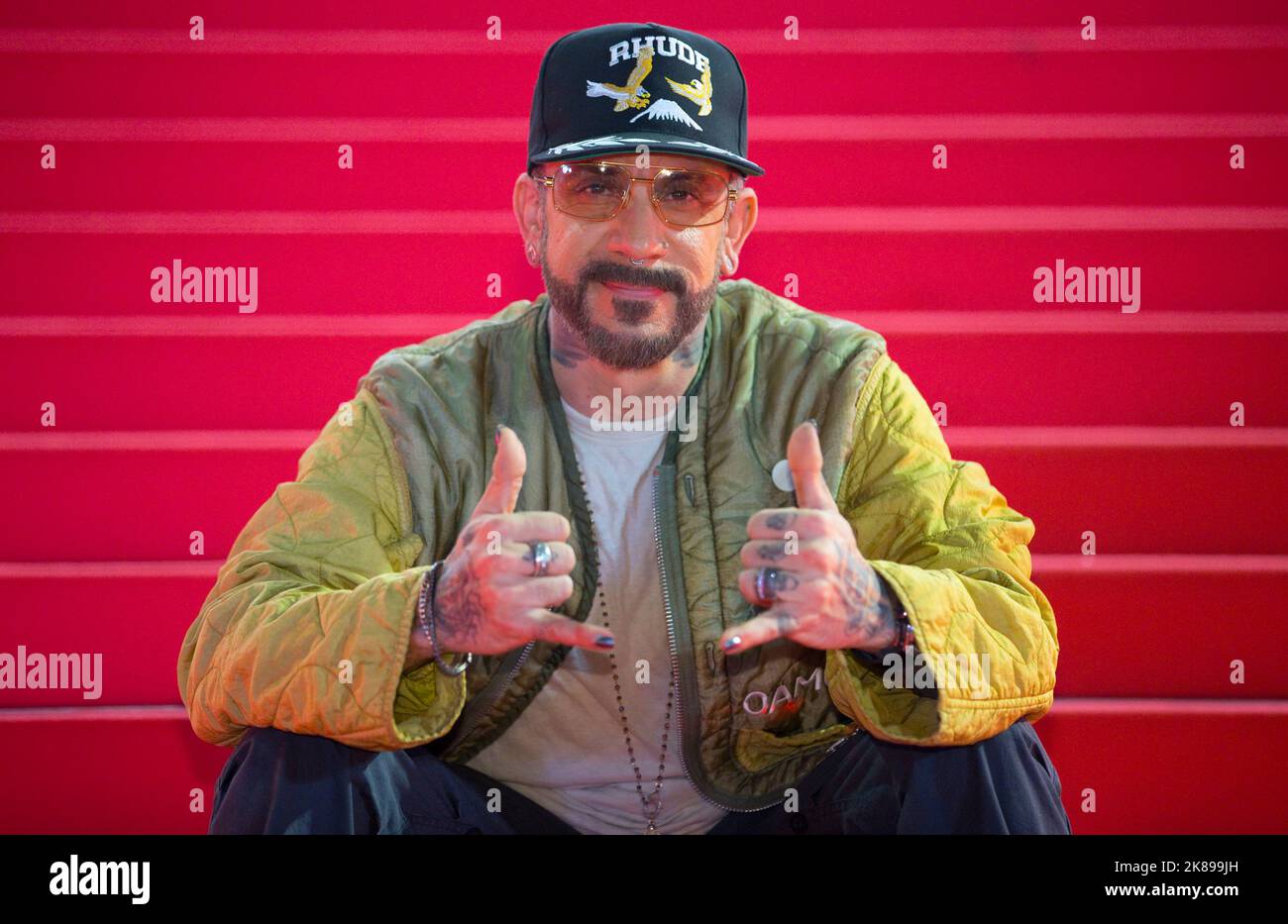 Cannes, Frankreich. 17th octobre 2022. Cannes, France - 17 octobre 2022: MIPCOM/MIPJUNIOR avec AJ McLean, membre du groupe Backstreet Boys. Mandoga Media Allemagne, les marchés internationaux de contenu de production et de divertissement crédit : dpa/Alay Live News Banque D'Images