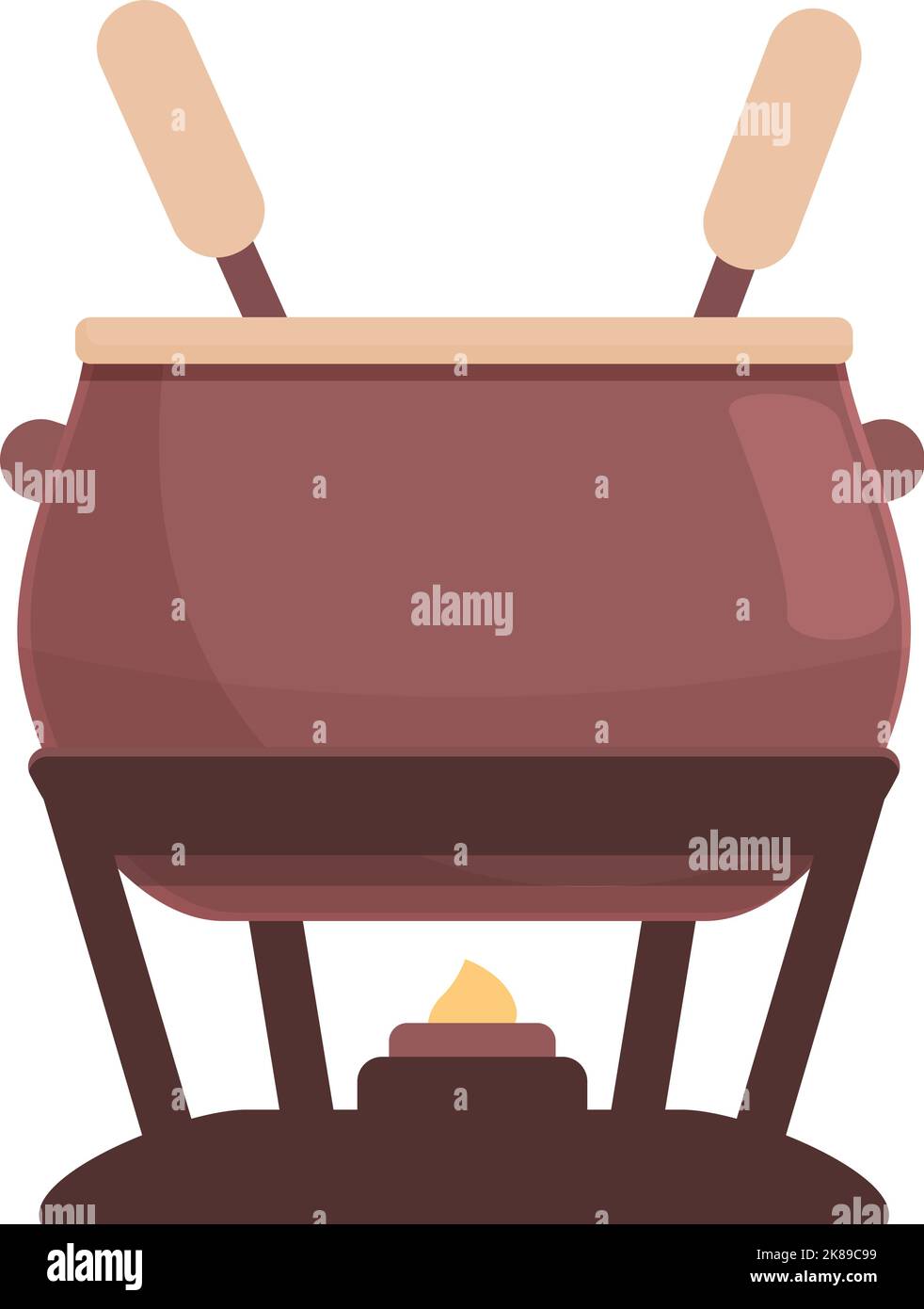 Vecteur de dessin animé d'icône de beurre fondue. Fromages. Cuisson à la sauce Illustration de Vecteur