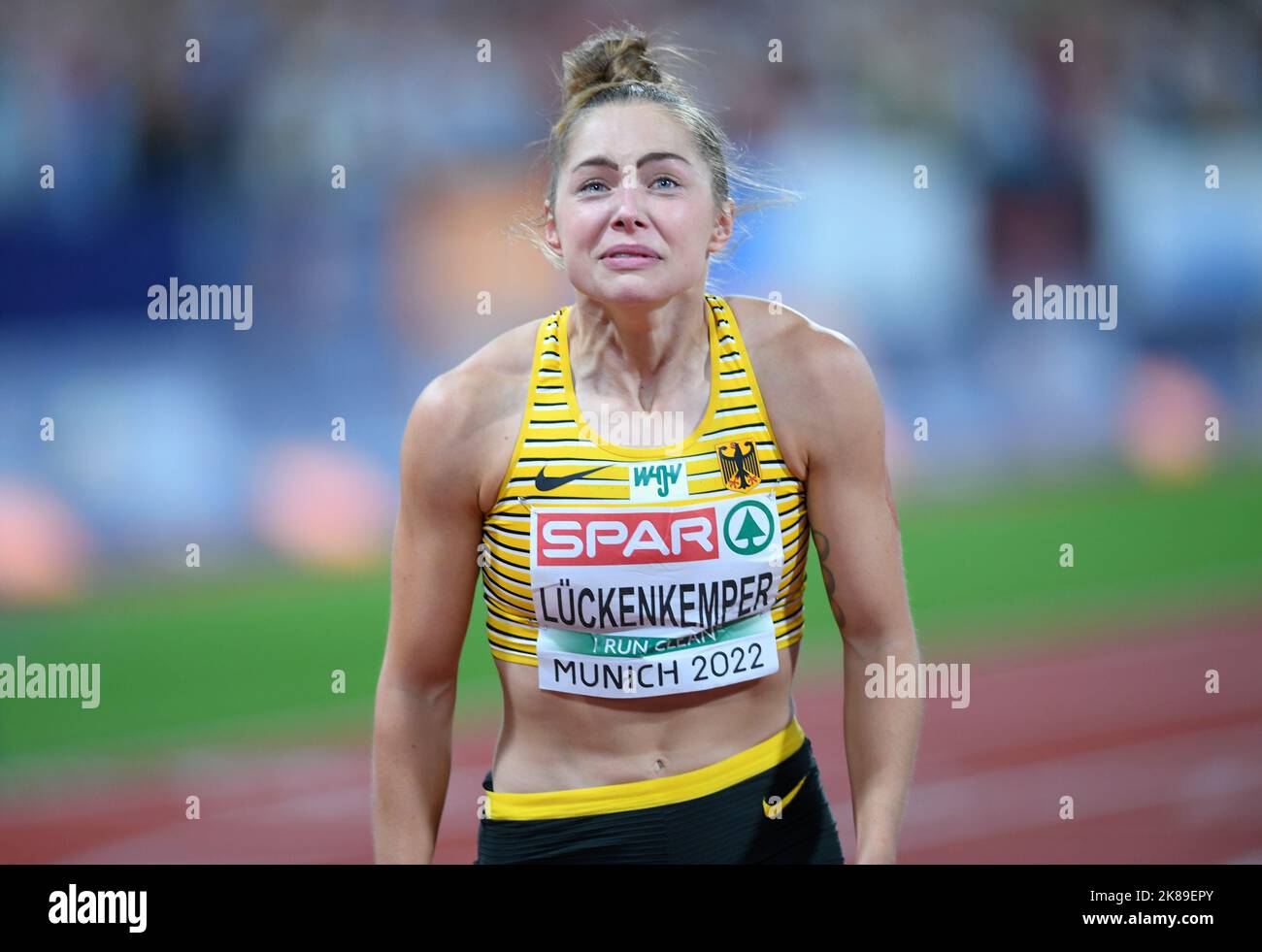 Gina Luckenkemper (Allemagne) : Médaille d'or 100m. Championnats d'Europe Munich 2022 Banque D'Images