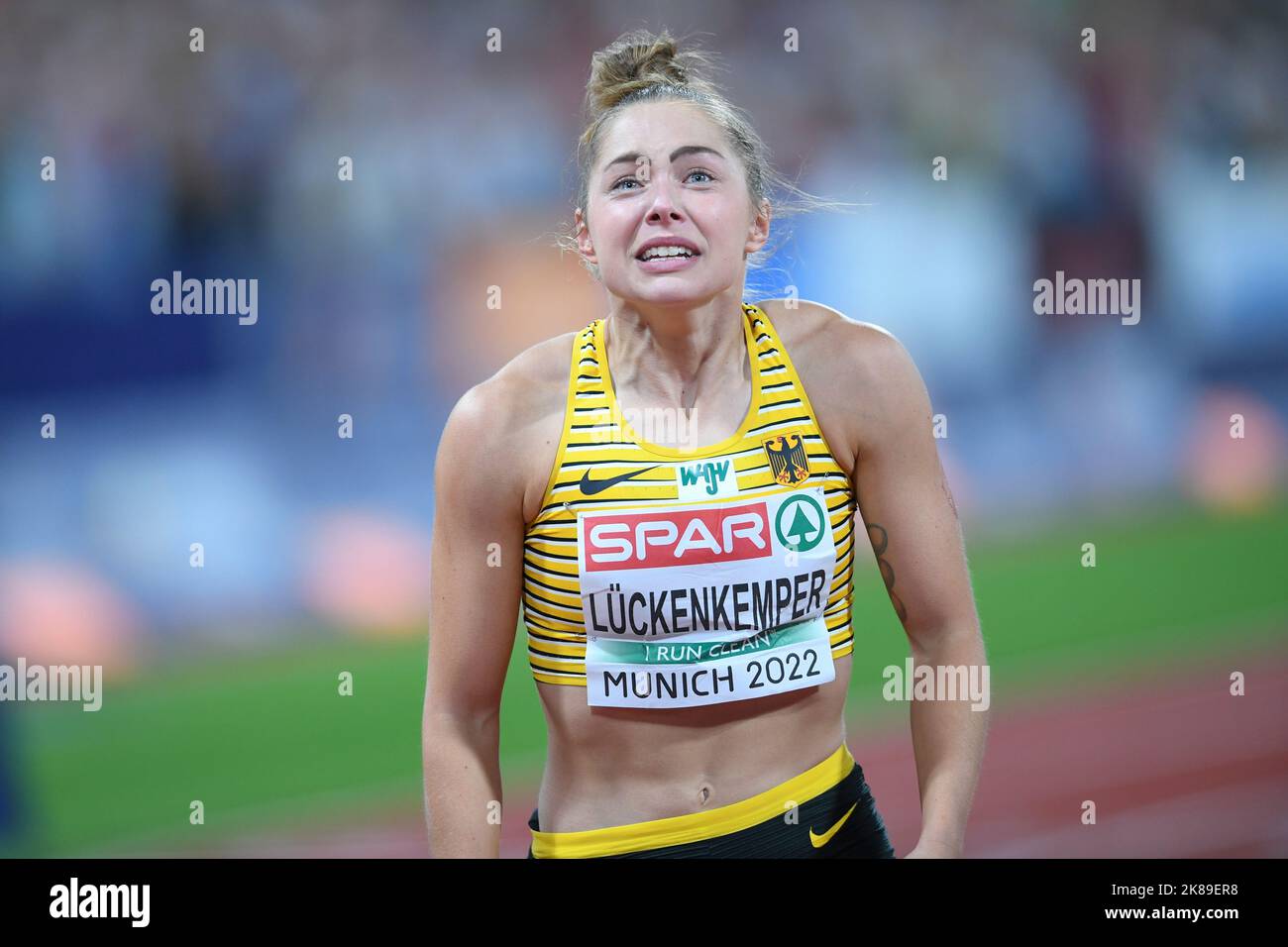 Gina Luckenkemper (Allemagne) : Médaille d'or 100m. Championnats d'Europe Munich 2022 Banque D'Images