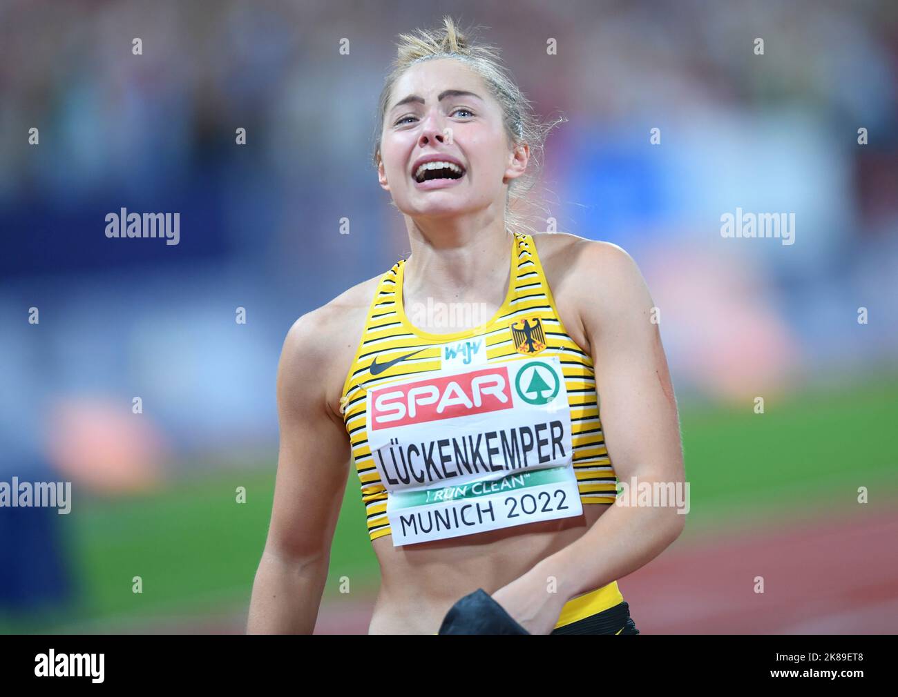 Gina Luckenkemper (Allemagne) : Médaille d'or 100m. Championnats d'Europe Munich 2022 Banque D'Images
