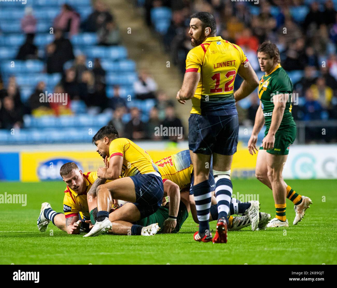 Coventry England 21st octobre: Match de rugby à XV lors de la coupe du monde 2021 entre l'Australie et l'Écosse à Coventry Building Society Arena le 21st octobre 2022 Australie 84: Écosse 0 crédit: PATRICK ANTHONISZ/Alay Live News Banque D'Images