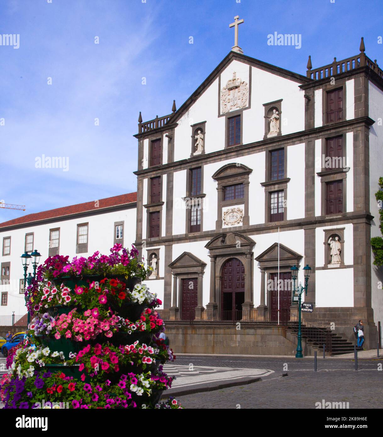 Portugal, Madère, Funchal, Sao Joao Evangelista, église, Collège des Jésuites, Banque D'Images