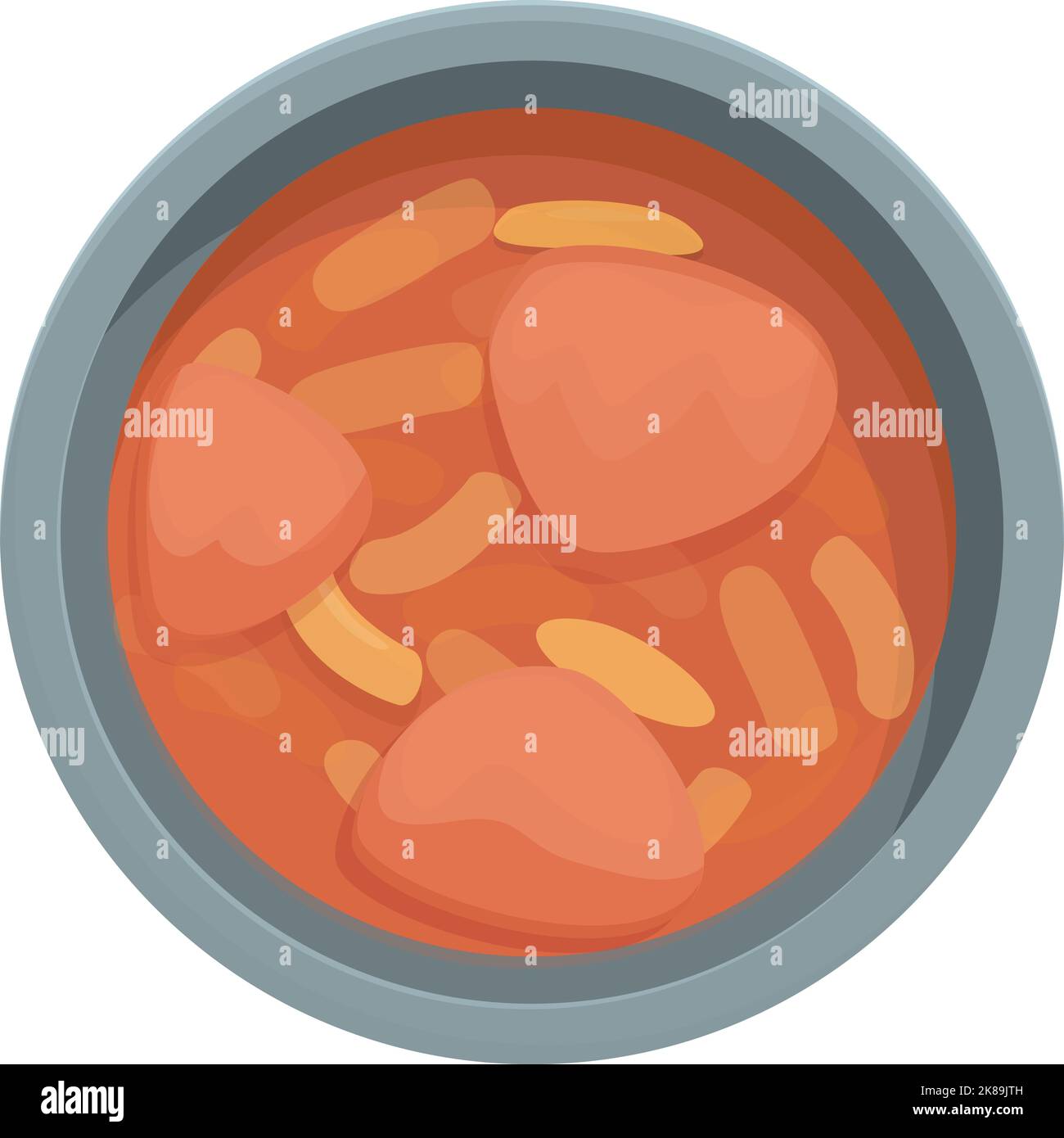 Vecteur de dessin animé icône de repas de soupe. Portugal alimentaire. Les gens la tomate Illustration de Vecteur