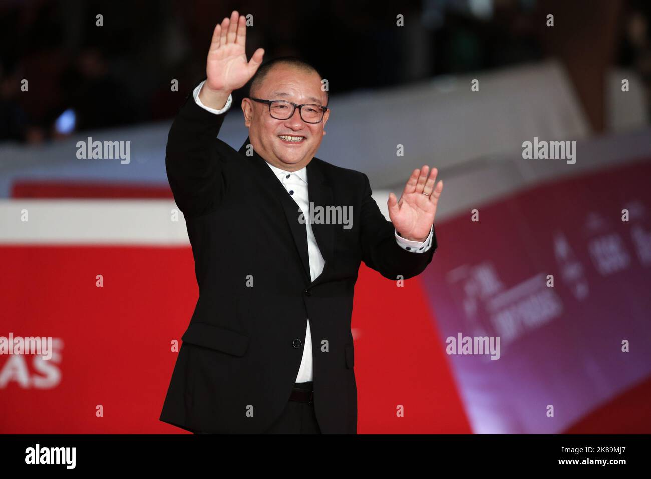 Rome, Italie. 21st octobre 2022. Wang Xiaoshuai assiste au tapis rouge du film "lu Guan - l'hôtel" au Festival du film de Rome à l'Auditorium Parco della Musica. (Photo par Davide Di Lalla/SOPA Images/Sipa USA) crédit: SIPA USA/Alay Live News Banque D'Images