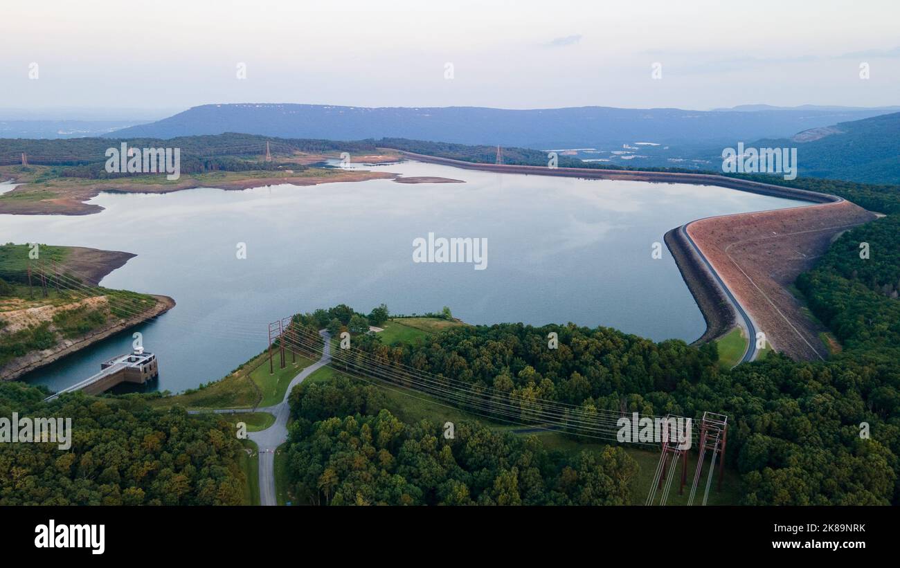 Vue aérienne de l'installation de stockage de pompage de Raccoon Mountain près de Chattanooga, Tennessee Banque D'Images