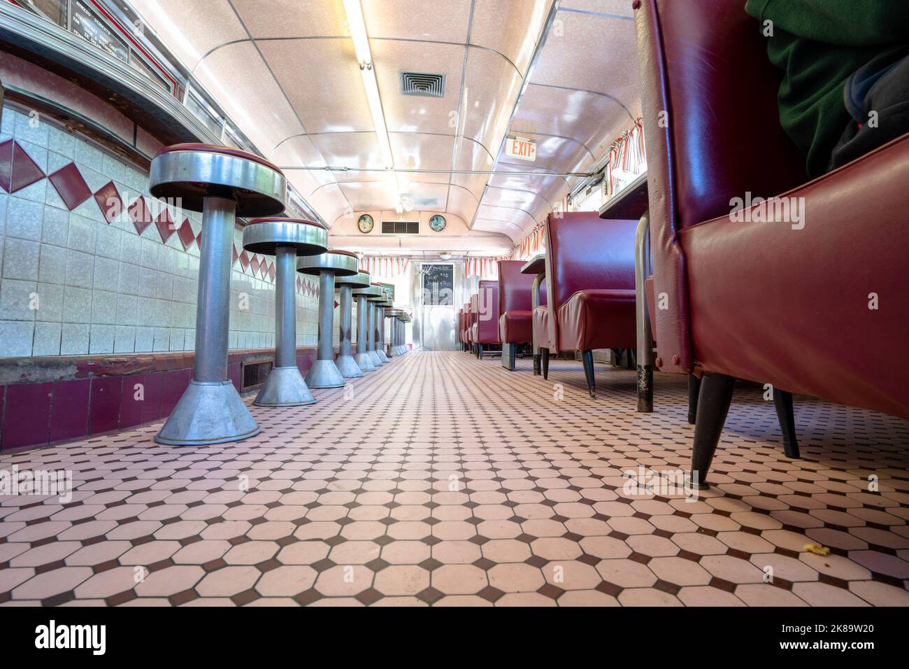 Lincoln, NH USA - 9 juillet 2022 - intérieur d'Arnold Wayside Diner Banque D'Images