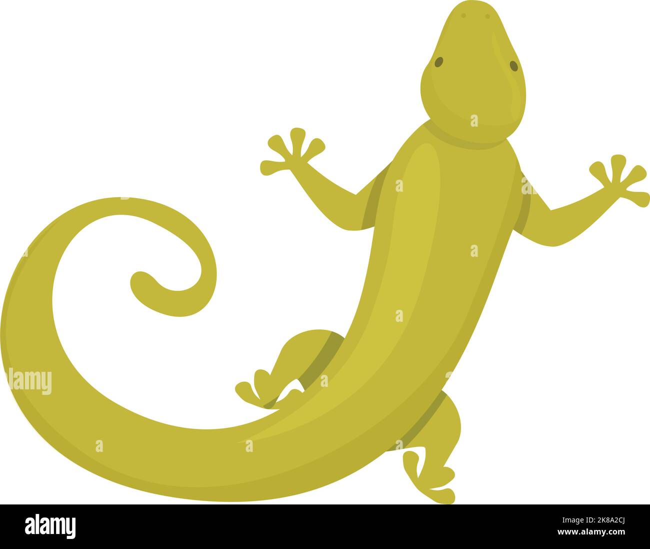 Vecteur de dessin animé d'icône de reptile tribal. Lézard Gecko. Drôle sauvage Illustration de Vecteur