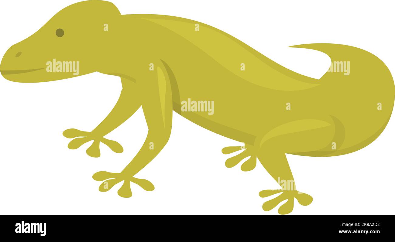 Vert icône gecko vecteur de dessin animé. Lézard animal. Salamander iguana Illustration de Vecteur