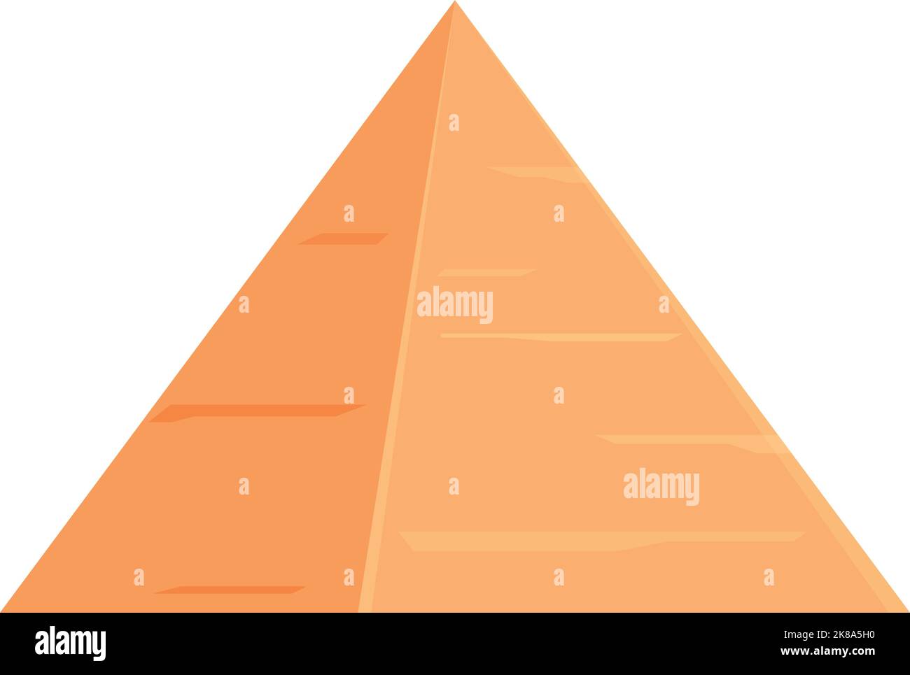 Vecteur de dessin animé de l'icône de voyage de la scène. Pyramide de l'Égypte. Paysage de Giza Illustration de Vecteur