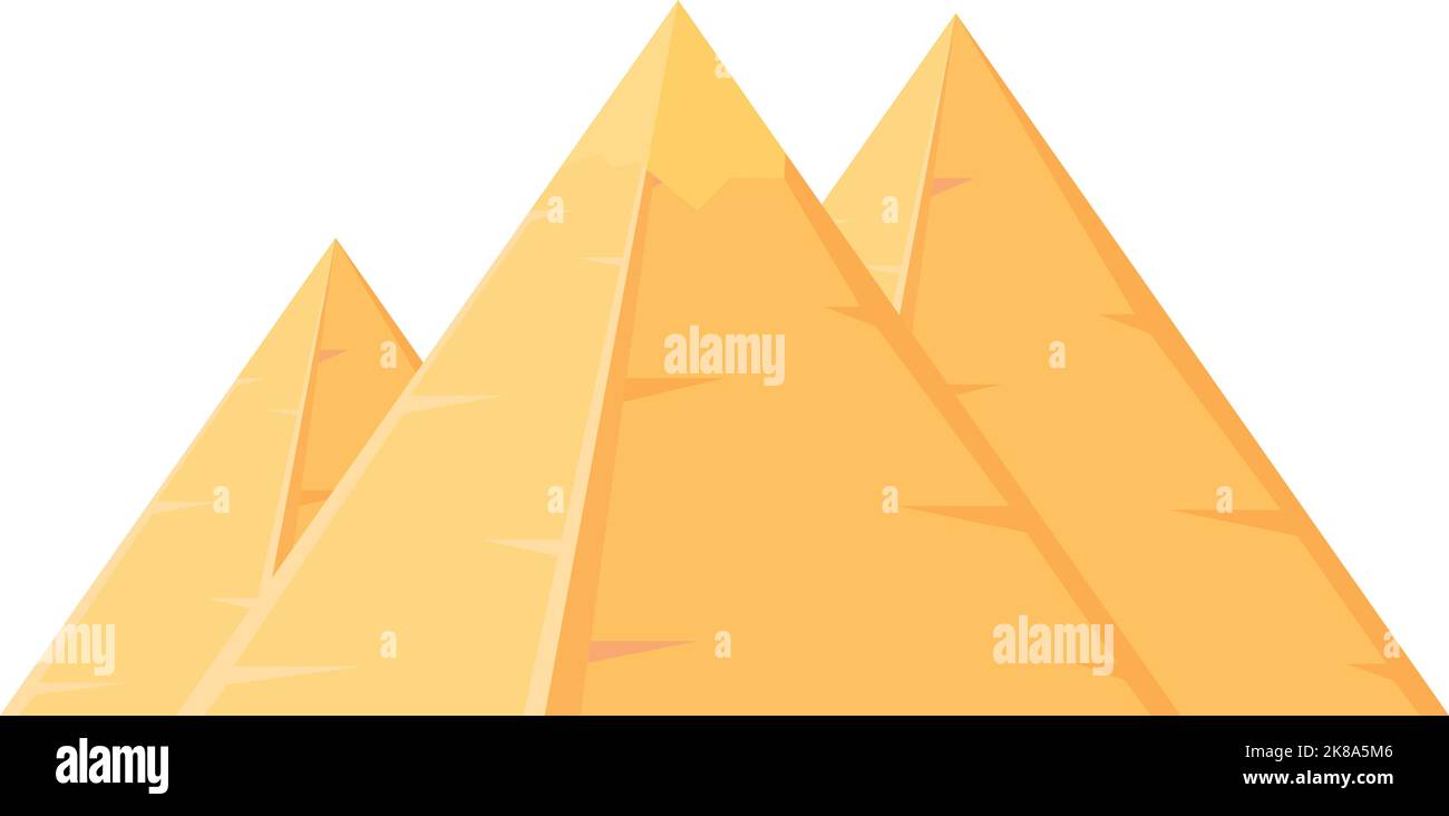 Vecteur de dessin animé d'icône de pyramide du ciel. Égypte ancienne. Paysage de Giza Illustration de Vecteur
