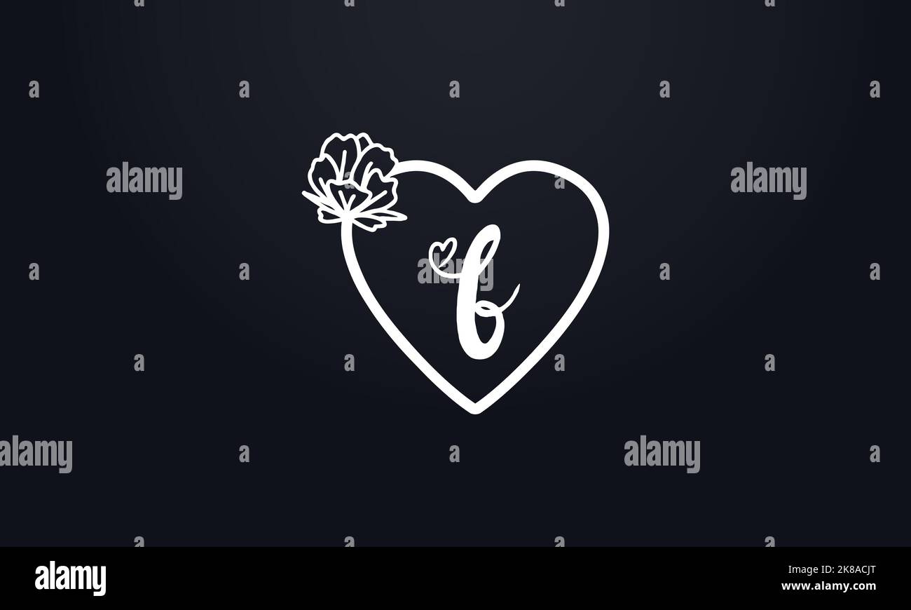 Logo de l'amour lettres avec nom et Saint Valentin et dater logo vecteur. Amour et coeur monogramme pour l'amour romantique passion ou mariage jour conception. Illustration de Vecteur