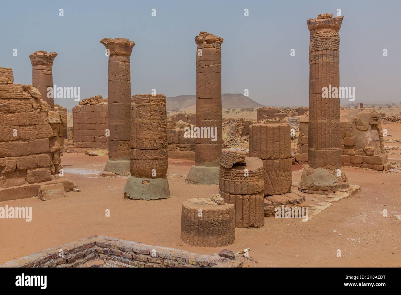 Ruines de la Grande enceinte de Musawarat es-Sufra (Musawarat Al-Sufra) au Soudan Banque D'Images