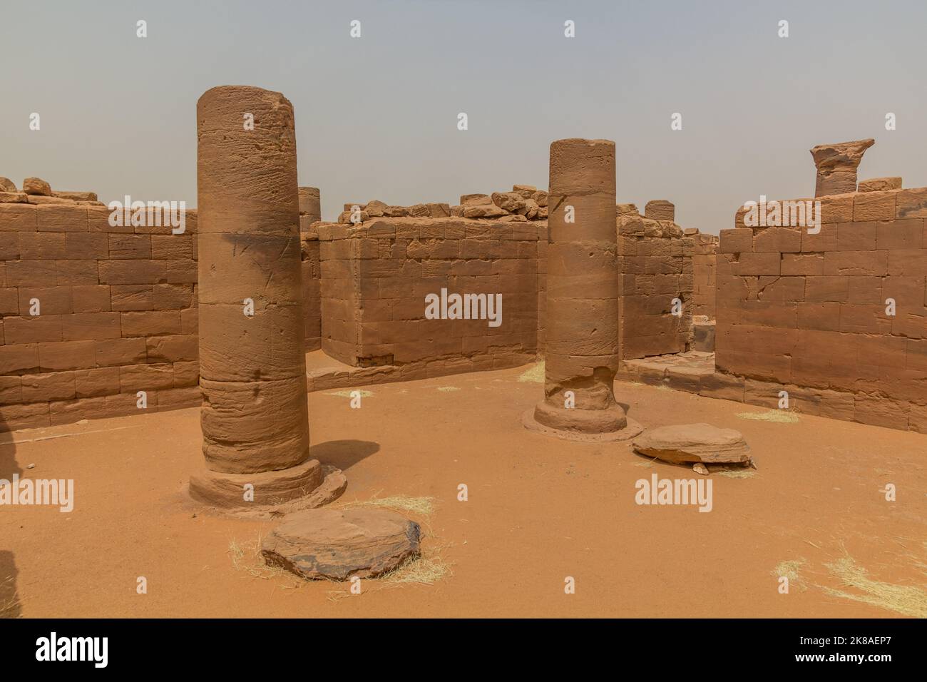 Ruines de la Grande enceinte de Musawarat es-Sufra (Musawarat Al-Sufra) au Soudan Banque D'Images