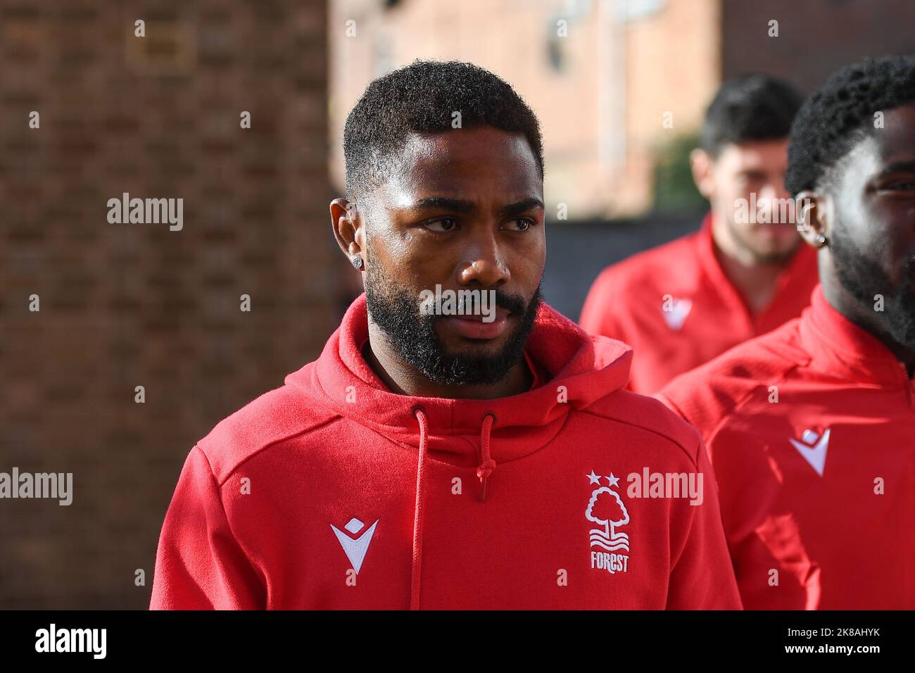 Nottingham, Royaume-Uni. 22nd octobre 2022Nottingham, Royaume-Uni. 22nd octobre 2022. Emmanuel Dennis de la forêt de Nottingham lors du match de la Premier League entre la forêt de Nottingham et Liverpool au City Ground, Nottingham, le samedi 22nd octobre 2022. (Credit: Jon Hobley | MI News) Credit: MI News & Sport /Alay Live News Banque D'Images