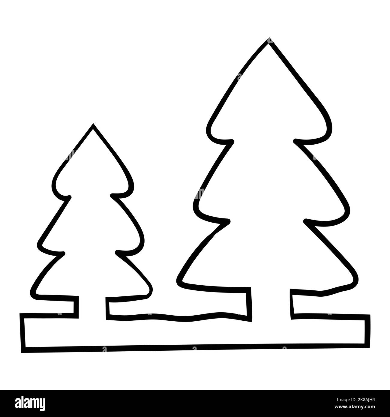 Décoration arbres de noël illustration vectorielle pour élément de noël Illustration de Vecteur
