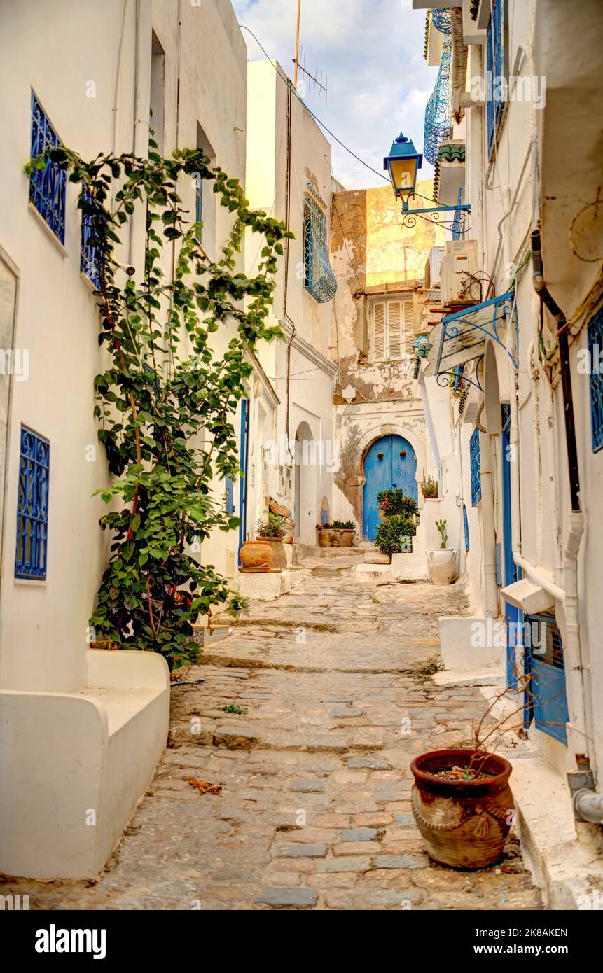 Sidi Bou Saïd, Tunisie Banque D'Images