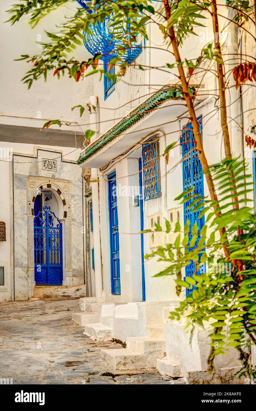 Sidi Bou Saïd, Tunisie Banque D'Images