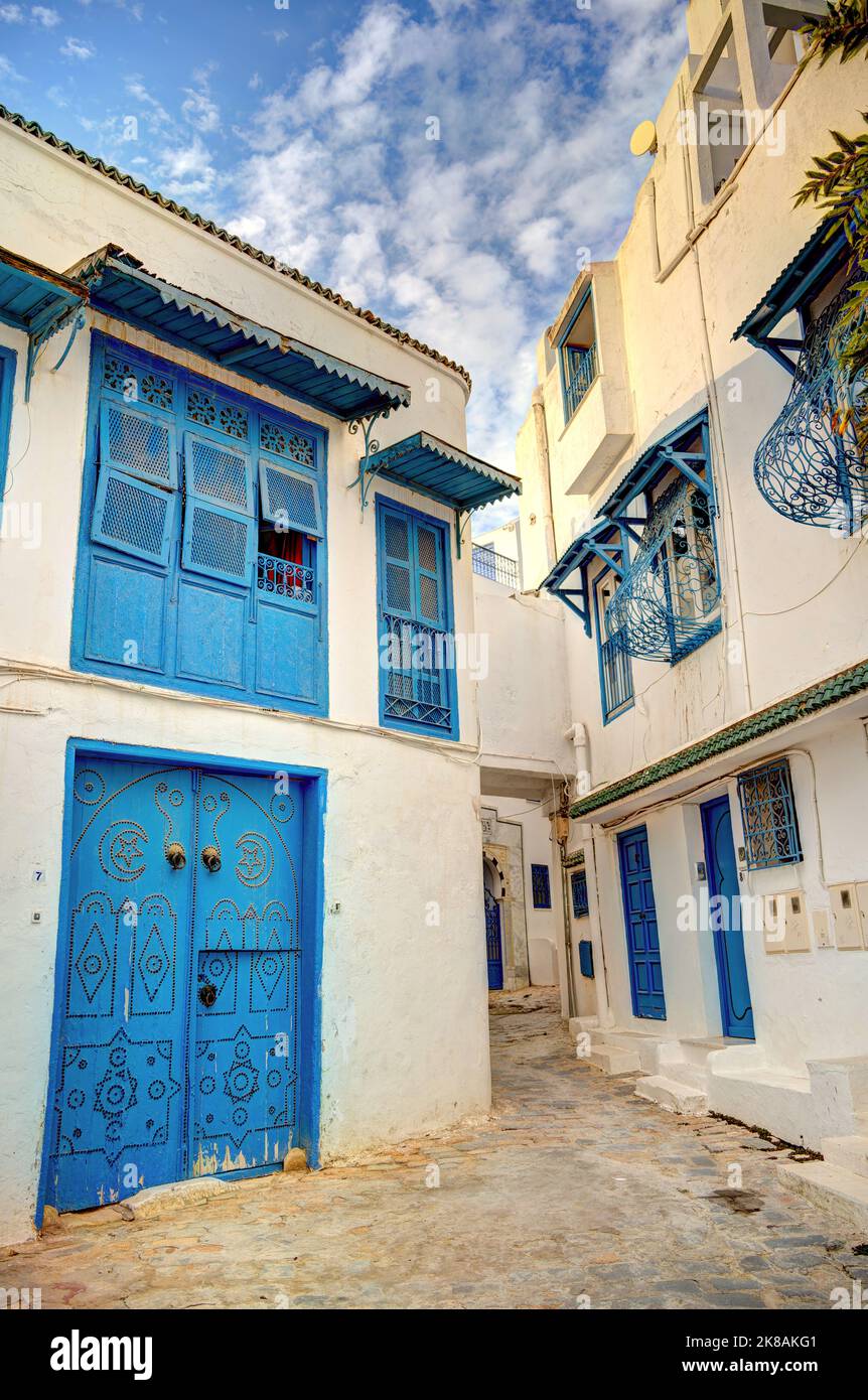 Sidi Bou Saïd, Tunisie Banque D'Images