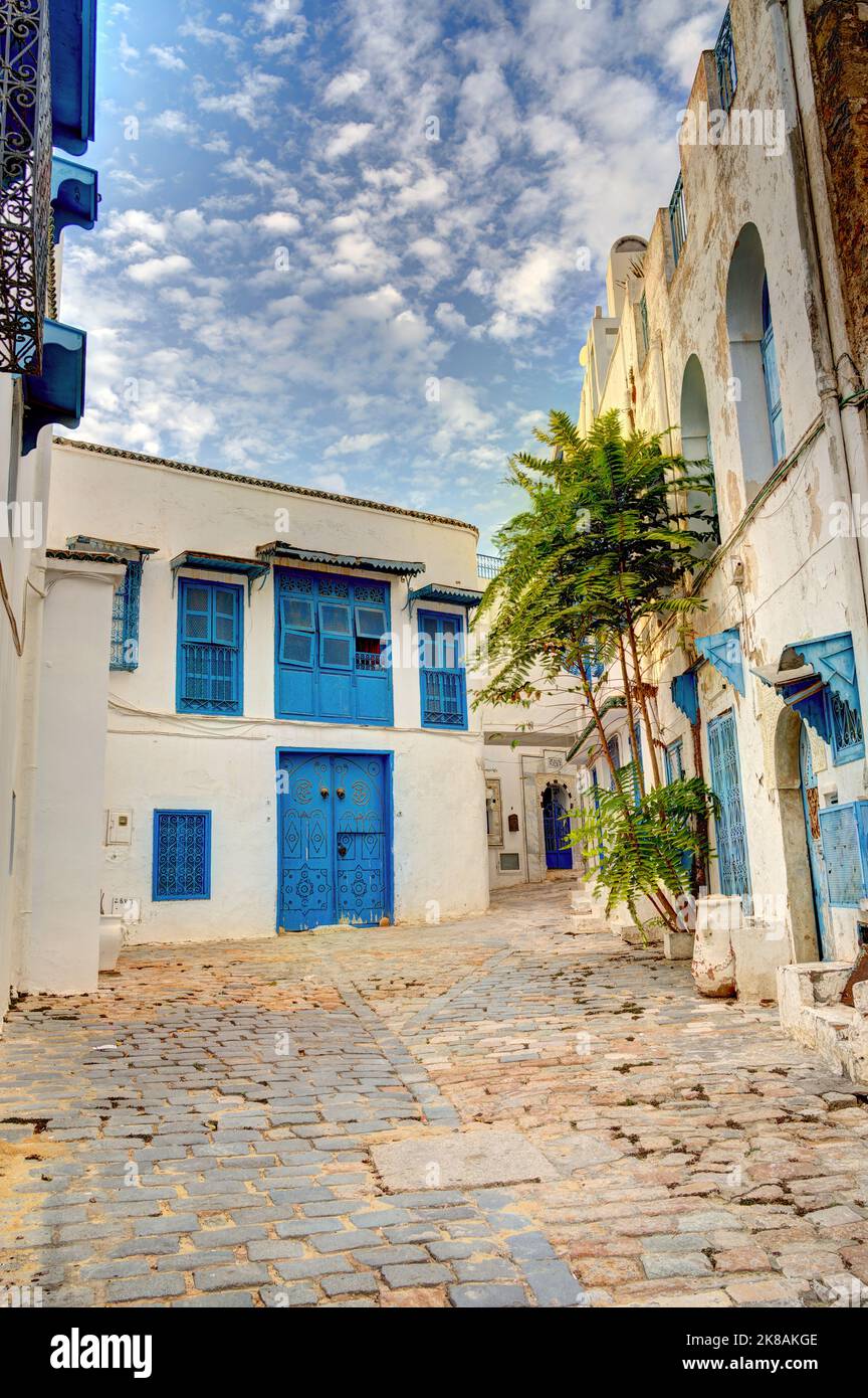 Sidi Bou Saïd, Tunisie Banque D'Images