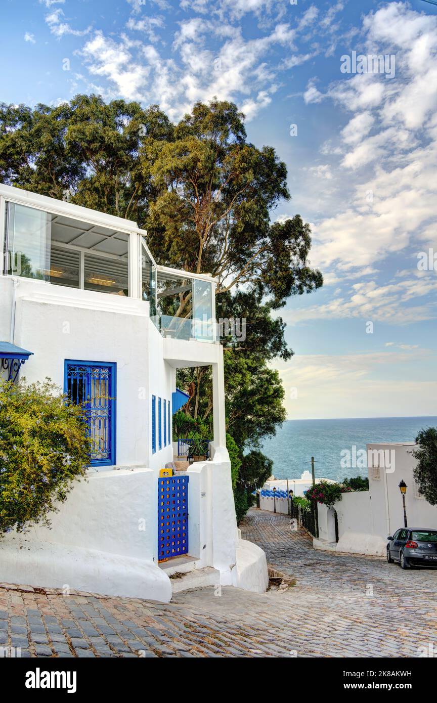 Sidi Bou Saïd, Tunisie Banque D'Images