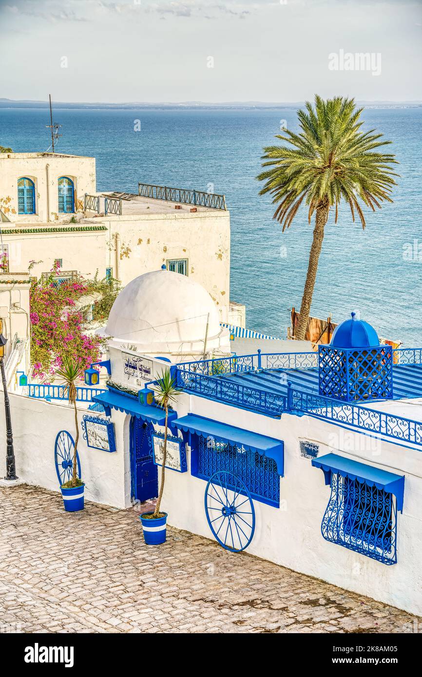 Sidi Bou Saïd, Tunisie Banque D'Images