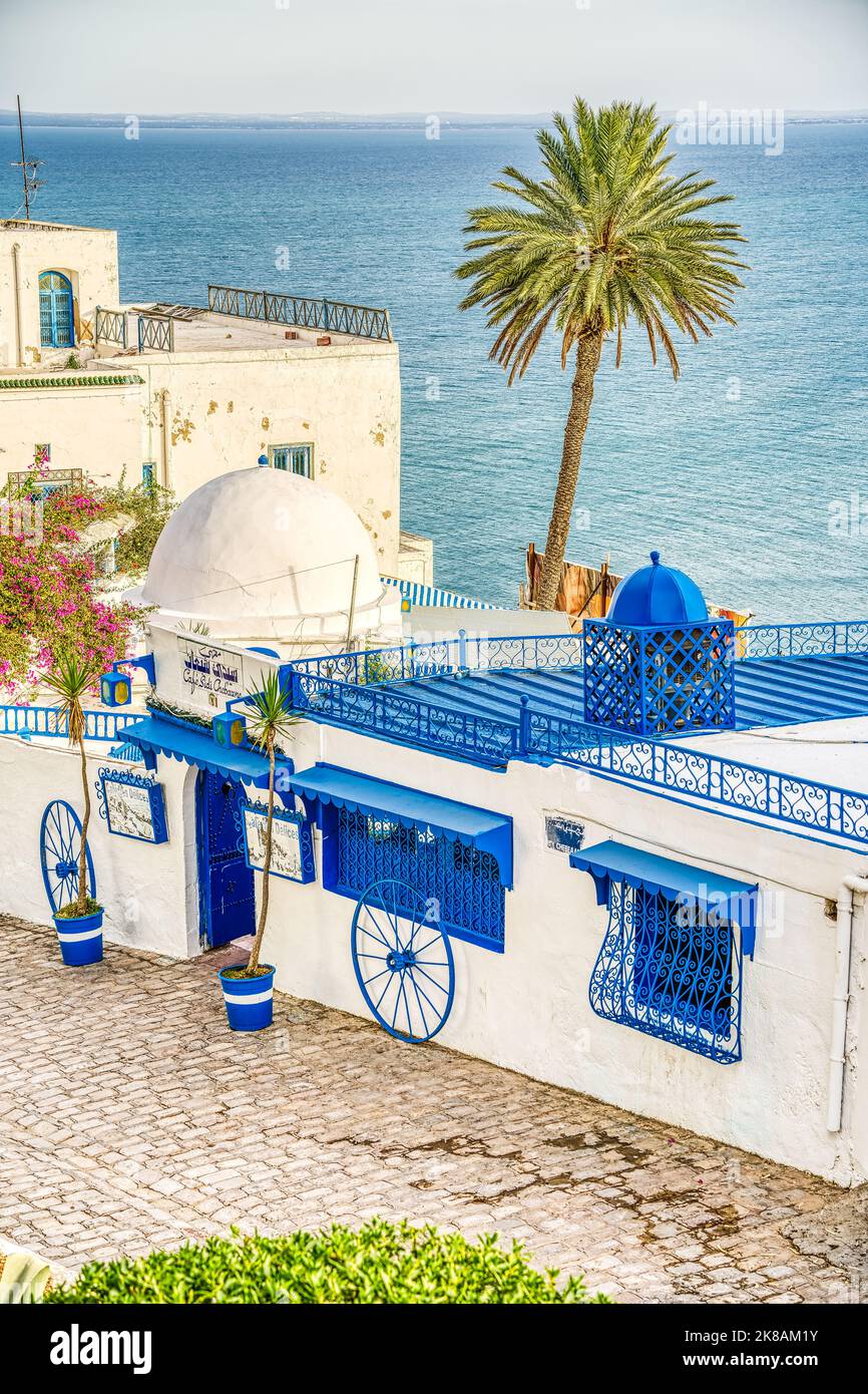 Sidi Bou Saïd, Tunisie Banque D'Images