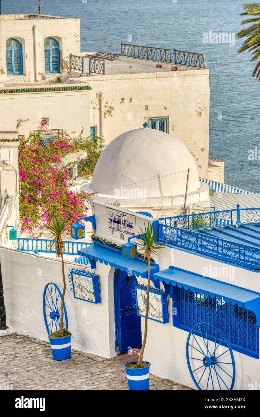 Sidi Bou Saïd, Tunisie Banque D'Images