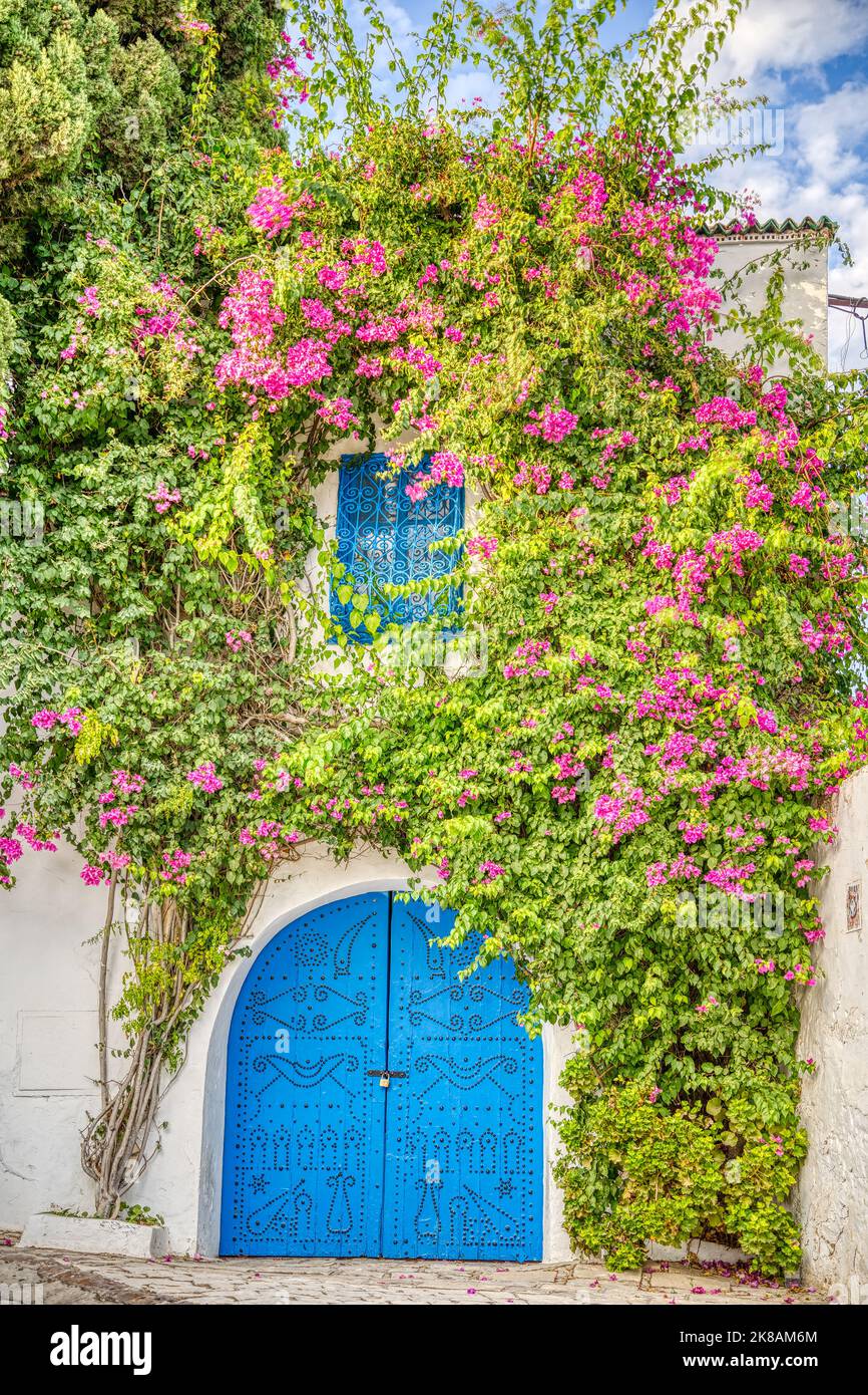 Sidi Bou Saïd, Tunisie Banque D'Images