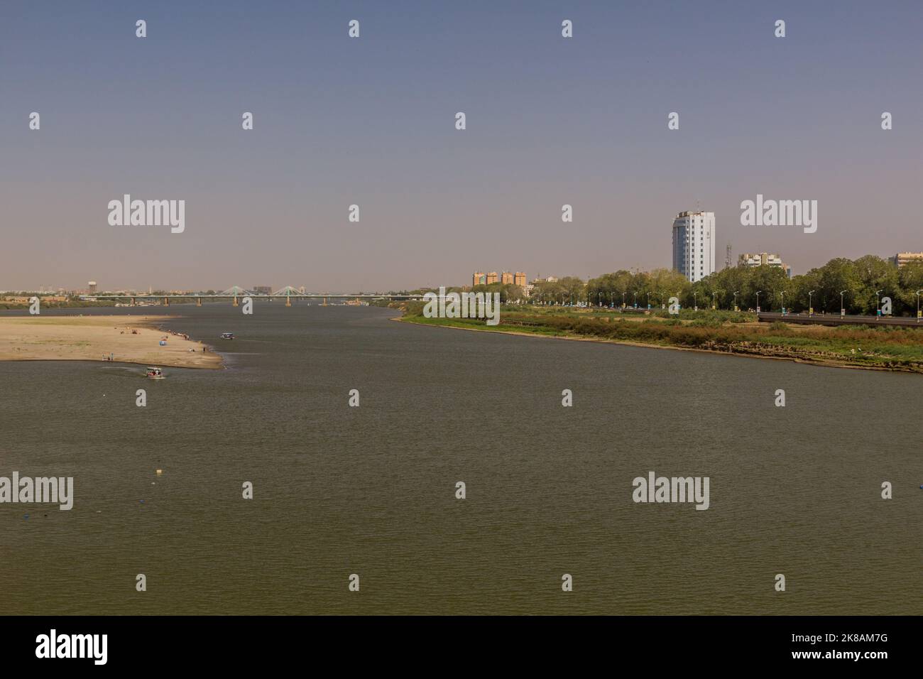 Fleuve Blue Nile à Khartoum, capitale du Soudan Banque D'Images