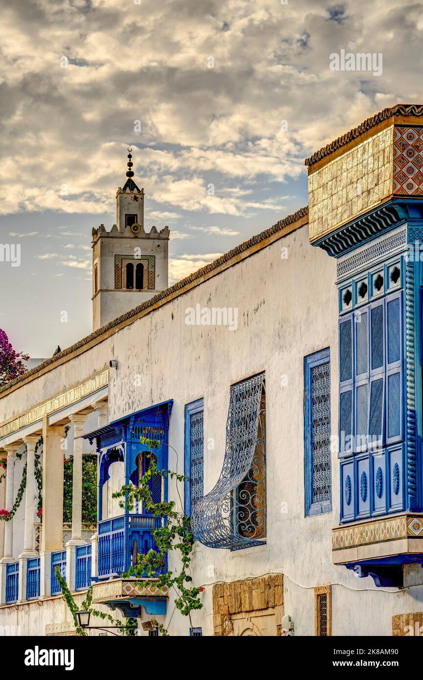 Sidi Bou Saïd, Tunisie Banque D'Images