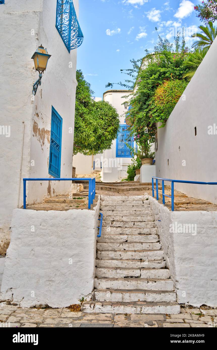 Sidi Bou Saïd, Tunisie Banque D'Images