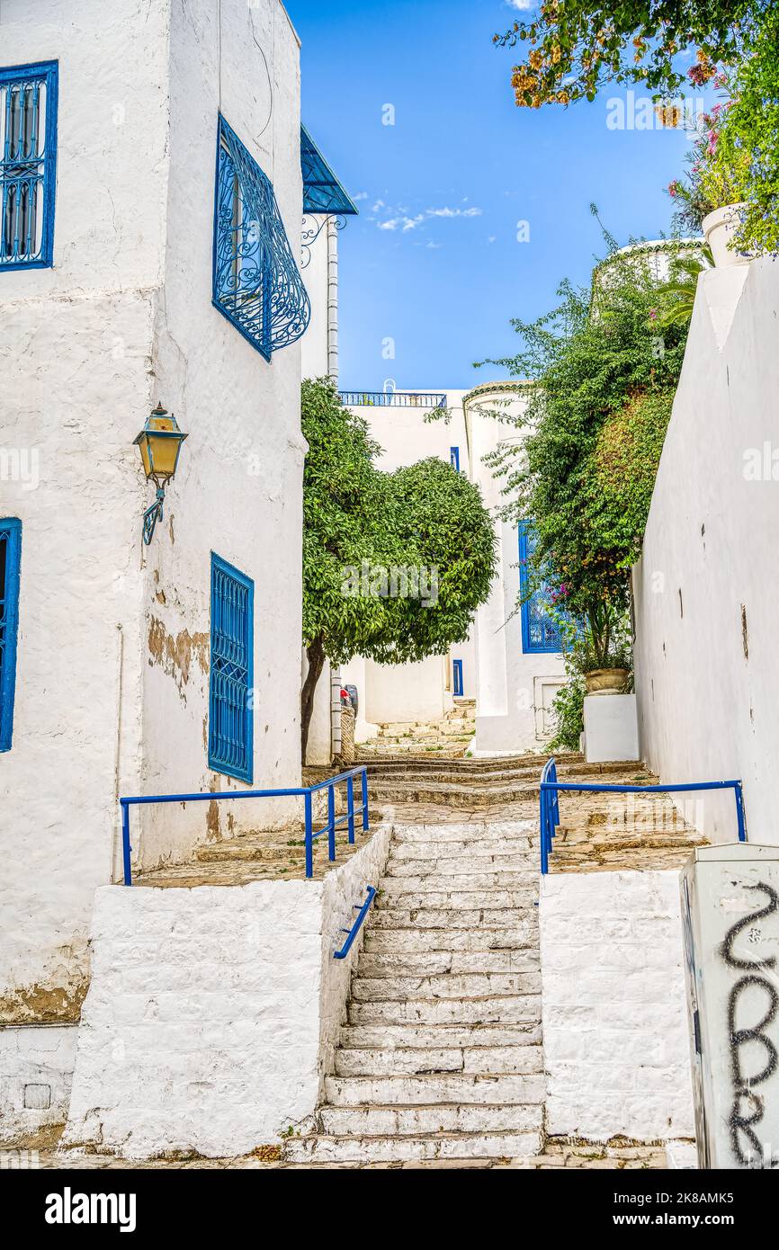 Sidi Bou Saïd, Tunisie Banque D'Images
